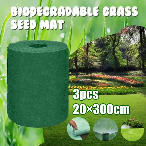 Biodegradable Grass Seed Mat Fertilizer Garden Picnic 20*300cm NEW